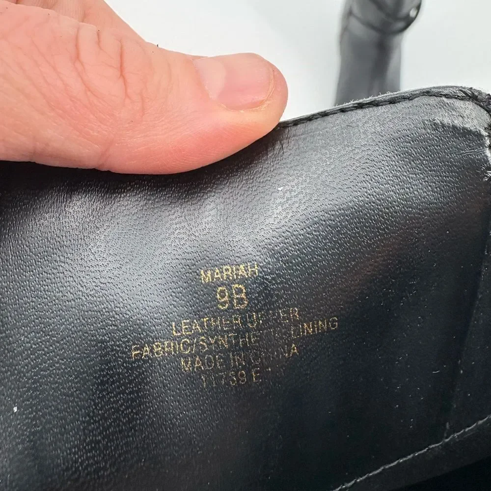 Ralph Lauren | Black Knee-High Maria Leather riding  Boots | size 9